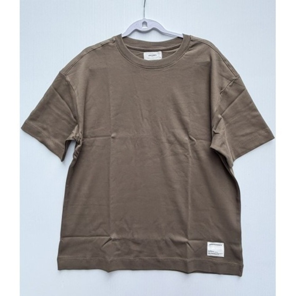 Public Supply NYC Mens Small T-Shirt Oversized Sea Turtle Brown Olive Patch